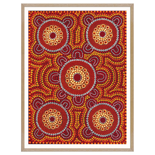 Meeting Places Family Sitting Around Campfires Out Bush Telling Stories Printed Wall Art