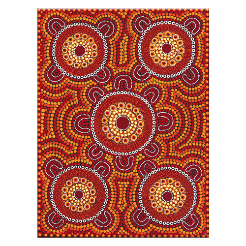 Meeting Places Family Sitting Around Campfires Out Bush Telling Stories Printed Wall Art