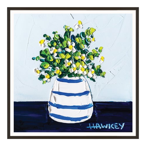 Girl in the Country Navy Printed Wall Art