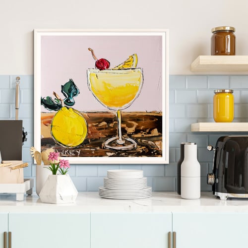 Amaretto Sour & A Lemon Printed Wall Art