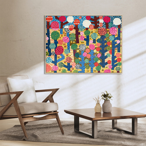 Sashiko Forest Printed Wall Art