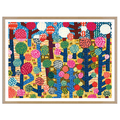 Sashiko Forest Printed Wall Art