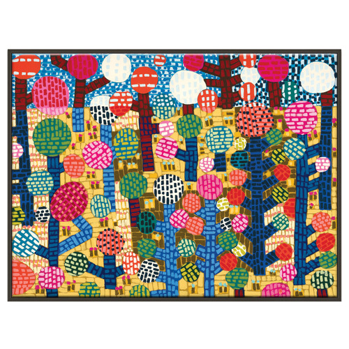 Sashiko Forest Printed Wall Art