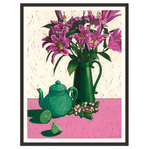 Star Lilies, Tea & Limes Printed Wall Art