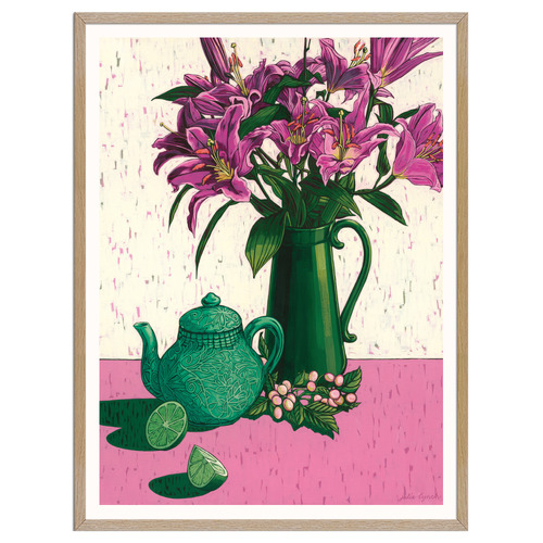 Star Lilies, Tea & Limes Printed Wall Art