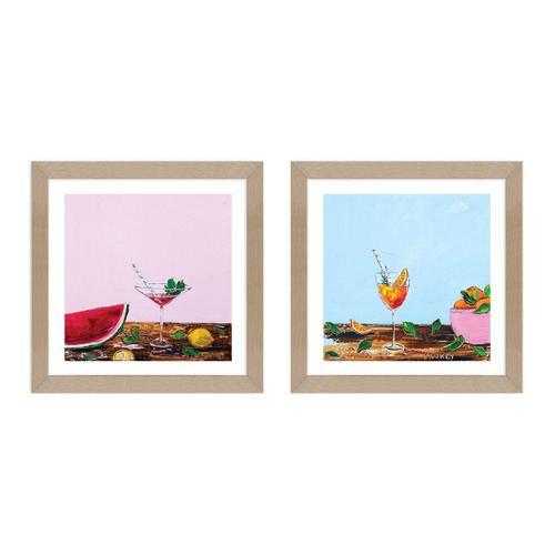 Summer Fizz & Fruit Delight Framed Paper Print Wall Art