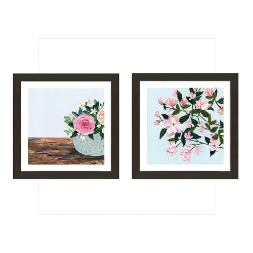 Blushing Petals Framed Paper Print Wall Art
