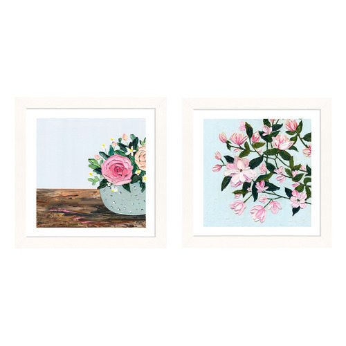 Blushing Petals Framed Paper Print Wall Art