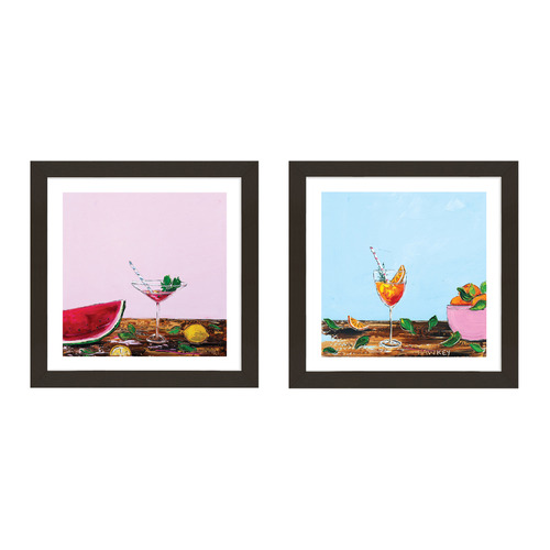 2-Piece-Summer-Fizz-and-Fruit-Delight-Framed-Paper-Print-Wall-Art-Set