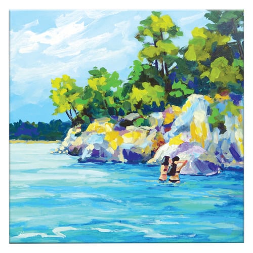 Afternoon Dip Canvas Wall Art
