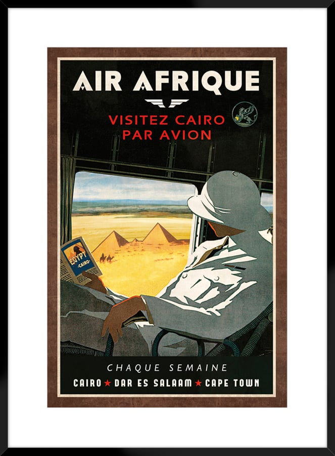 Vintage Air Afrique Framed Printed Wall Art