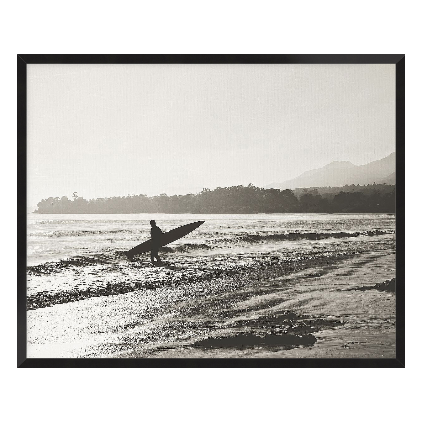 BW Surfer No. 3 Canvas Wall Art