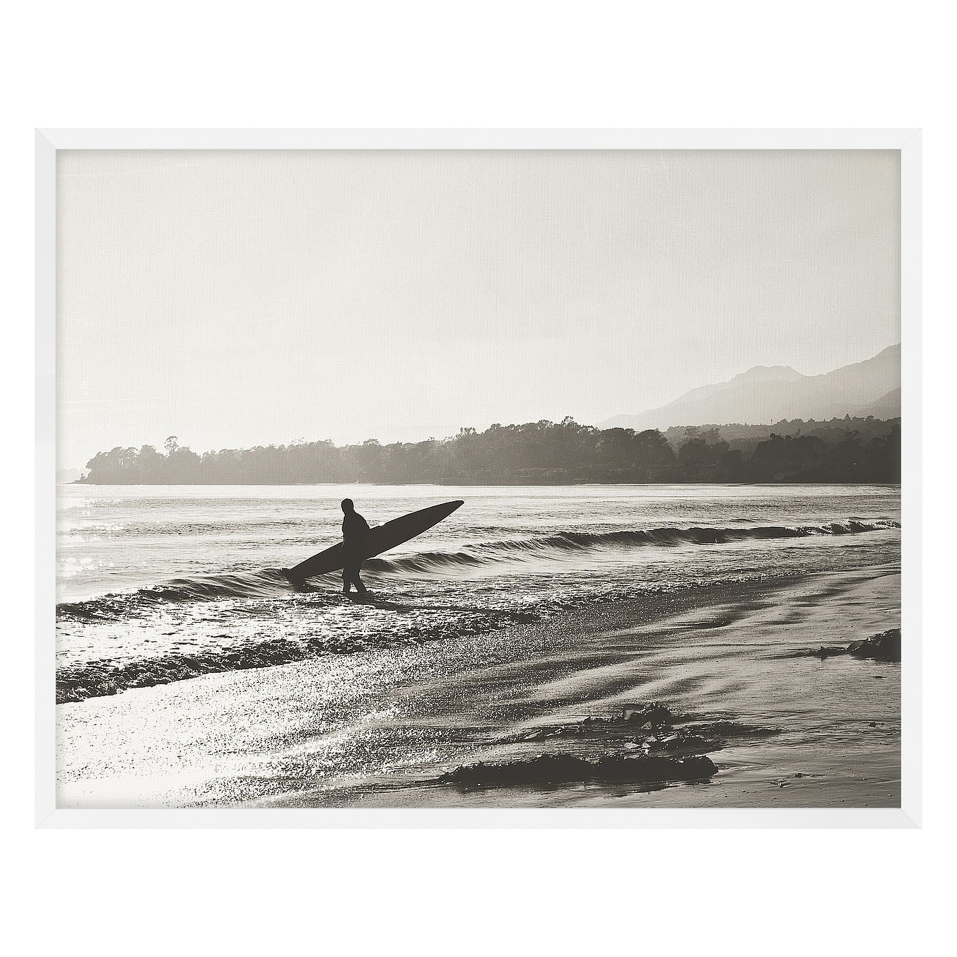 BW Surfer No. 3 Canvas Wall Art