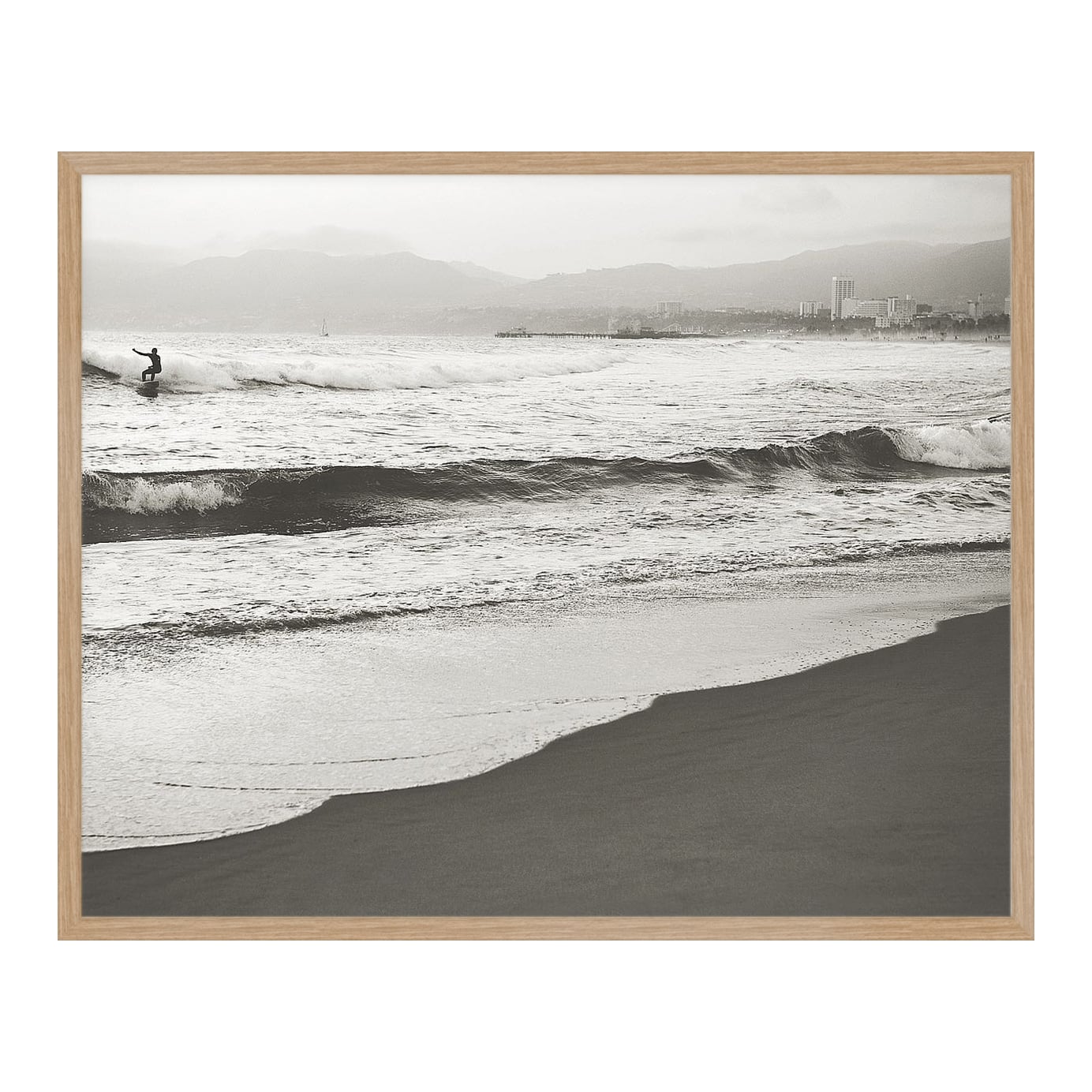 BW Surfer No. 1 Canvas Wall Art