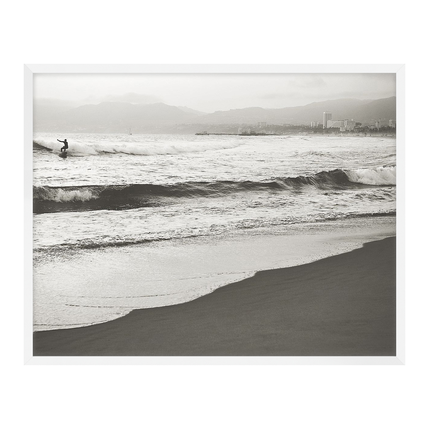 BW Surfer No. 1 Canvas Wall Art