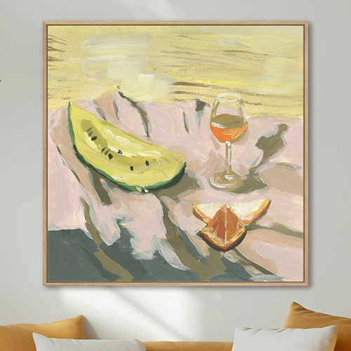 Picnic in the Grass Canvas Wall Art