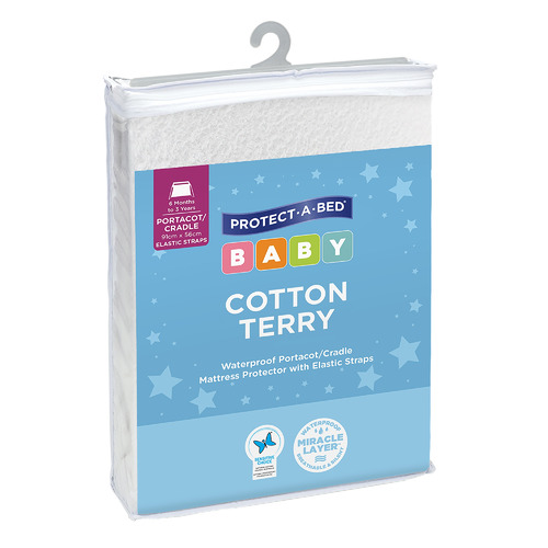 CottonBlend Terry Portacot Mattress Protector Temple & ster