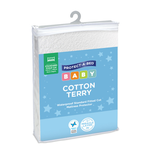 Cotton Terry Cot Mattress Protector Temple & ster