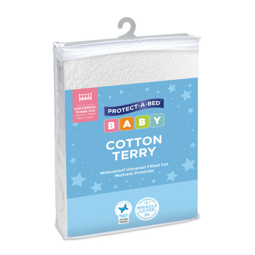 Cotton Terry Cot Mattress Protector Temple & ster