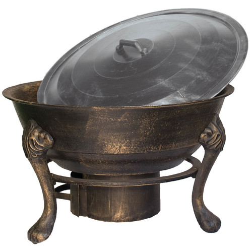 Vesuvius Firepit Bbq With Lid Temple Webster