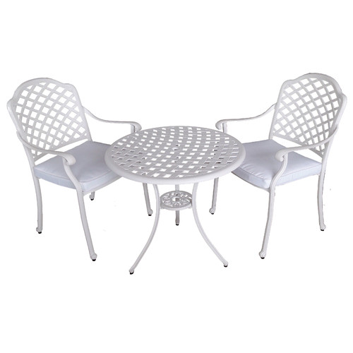 three piece outdoor table and chairs