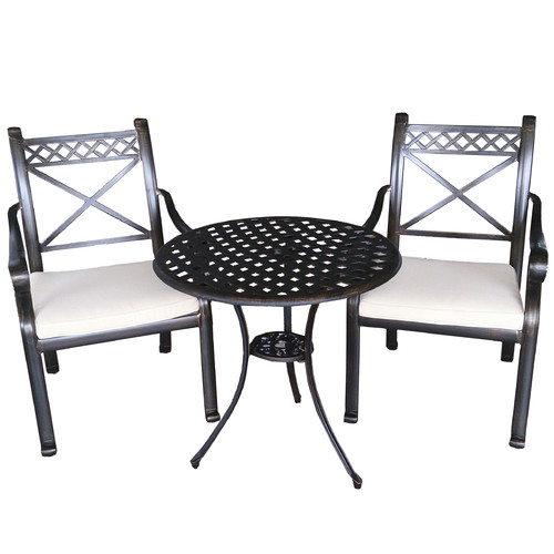 cast iron 3 piece outdoor setting