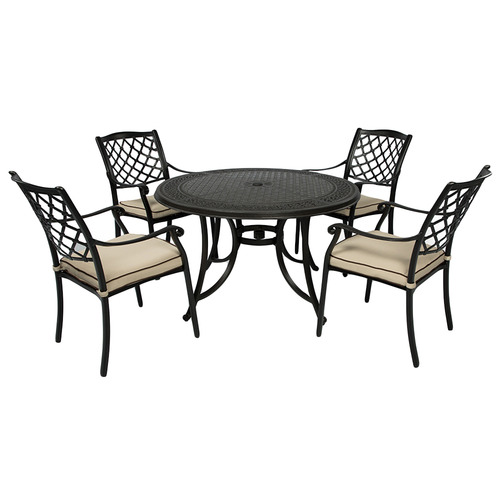Cast Iron Outdoor Orchis Round, Cast Iron Patio Dining Sets