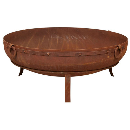 90cm Indian Kadai Steel Fire Pit Temple Webster