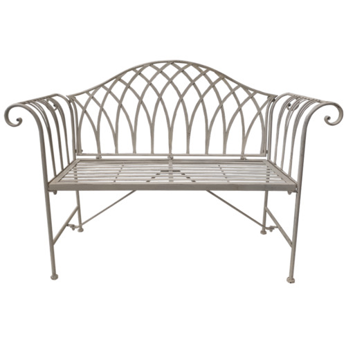 Cast Iron Outdoor White Lavinia Iron Outdoor Bench Reviews