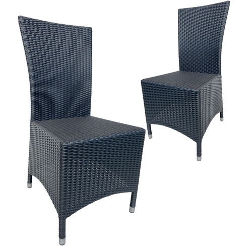 black wicker chairs dining