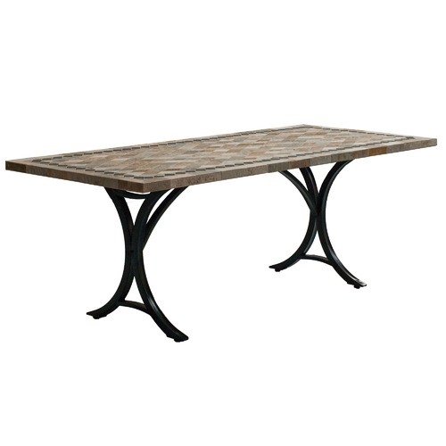 slate outdoor dining table