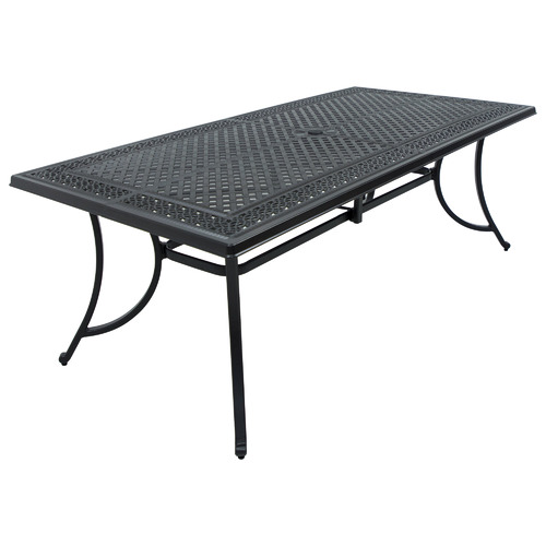 9 Piece Positano Cast Iron Outdoor Dining Table & Chair Set
