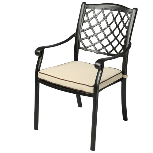 9 Piece Positano Cast Iron Outdoor Dining Table & Chair Set