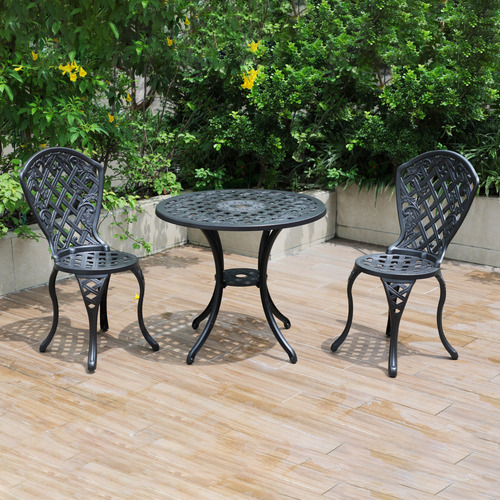3 Pieces Remycrest Lattice Aluminium Table Set