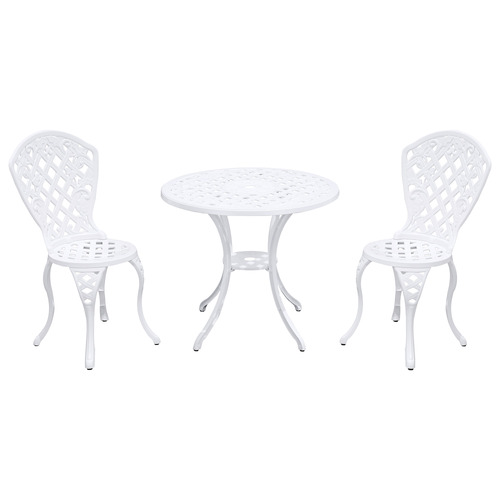 3 Pieces Remycrest Lattice Aluminium Table Set