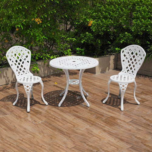 3 Pieces Remycrest Lattice Aluminium Table Set