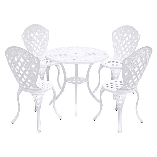 5 Pieces Remycrest Lattice Aluminium Table Set