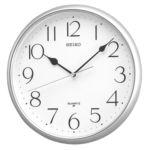 SeikoClocks Silver Seiko Wall Clock Temple & ster
