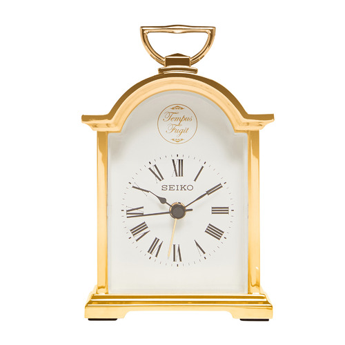 SeikoClocks Gold Seiko Metal Alarm Clock Temple Webster