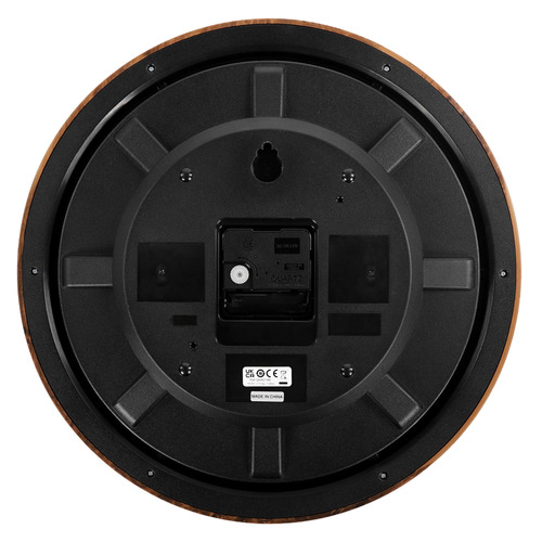 Dark Brown Seiko Wood Patterned Wall Clock