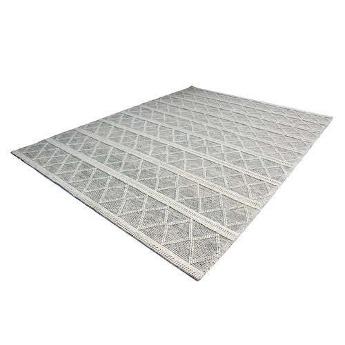 Black & White Verana Hand-Woven Wool & Cotton Rug