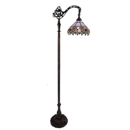 Tiffany Emporium Victorial Bridge Arm Tiffany Floor Lamp | Temple & Webster