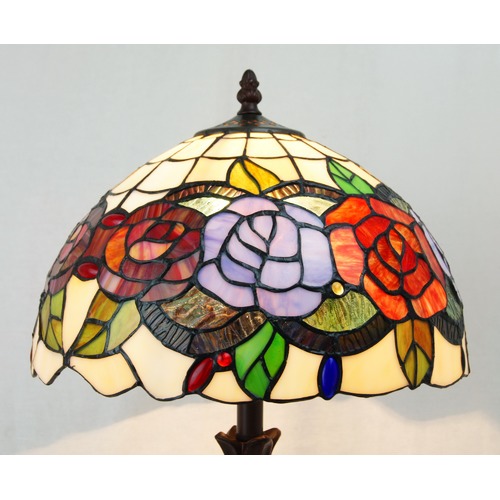 Tiffany Emporium Rose Leadlight Tiffany Style Table Lamp & Reviews ...