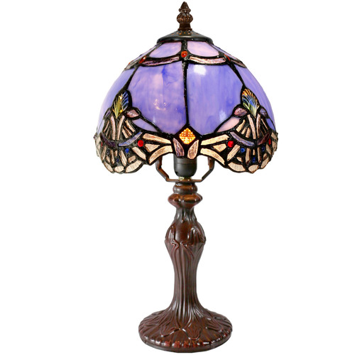 Tiffany Emporium Crush Blue Tiffany-Style Mini Table Lamp | Temple ...