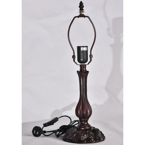 Baroque Style Tiffany Leadlight Blue Stained Glass Desk Lamp