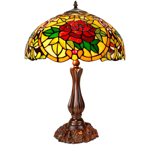 Red Camellia Table Lamp