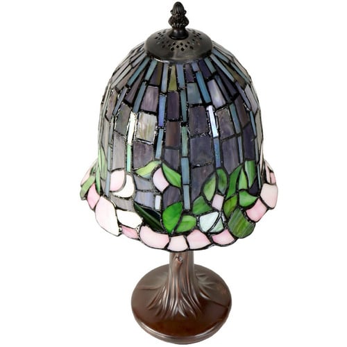 Lotus Tiffany-Style Mini Table Lamp