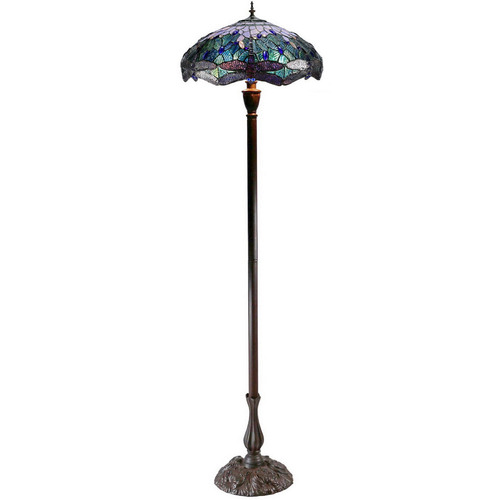 blue dragonfly tiffany floor lamp