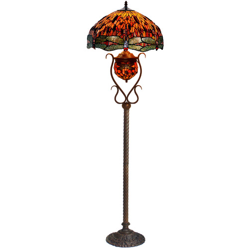 red tiffany floor lamp