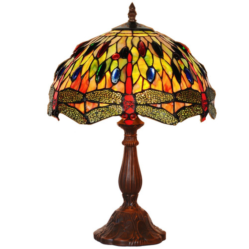 Gem Dragonfly Tiffany Bedside Lamp